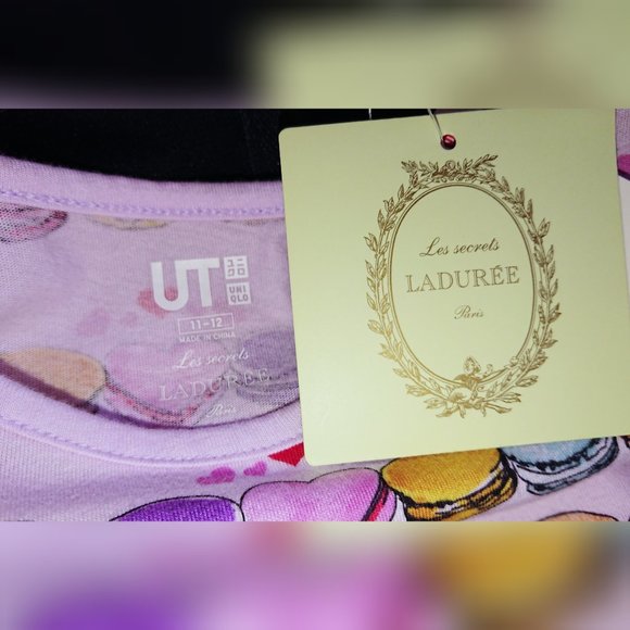 Uniqlo x Ladurée - Lavender Macaron Short Sleeve Top - Picture 3 of 4